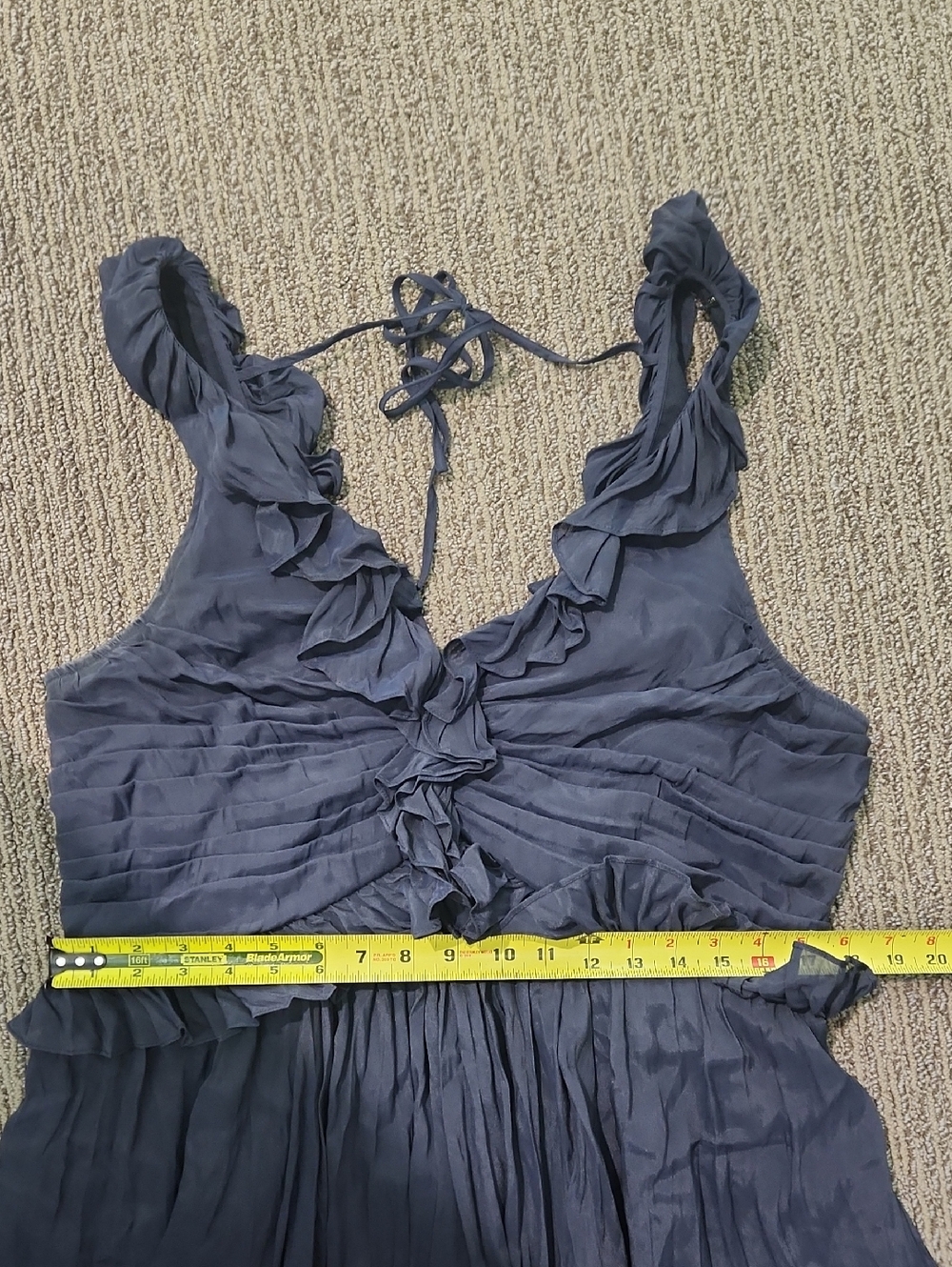 Cinq A Sept Calloway Ruffled Midi Dress Size 16 - Picture 9 of 15